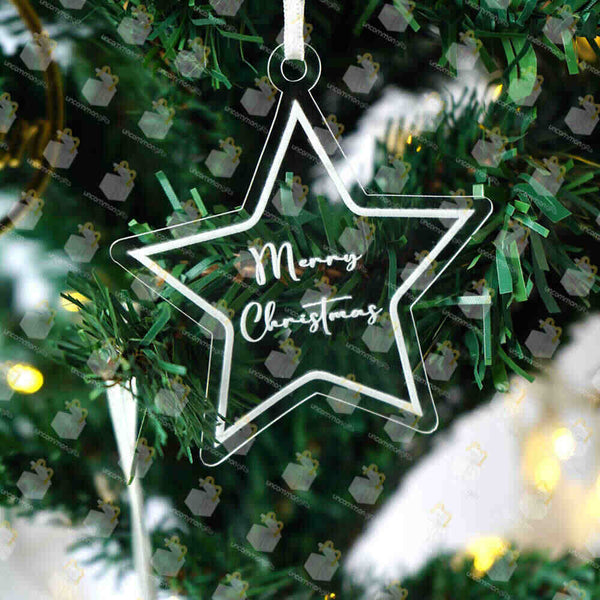 Personalised Star Shape Ornaments for Christmas